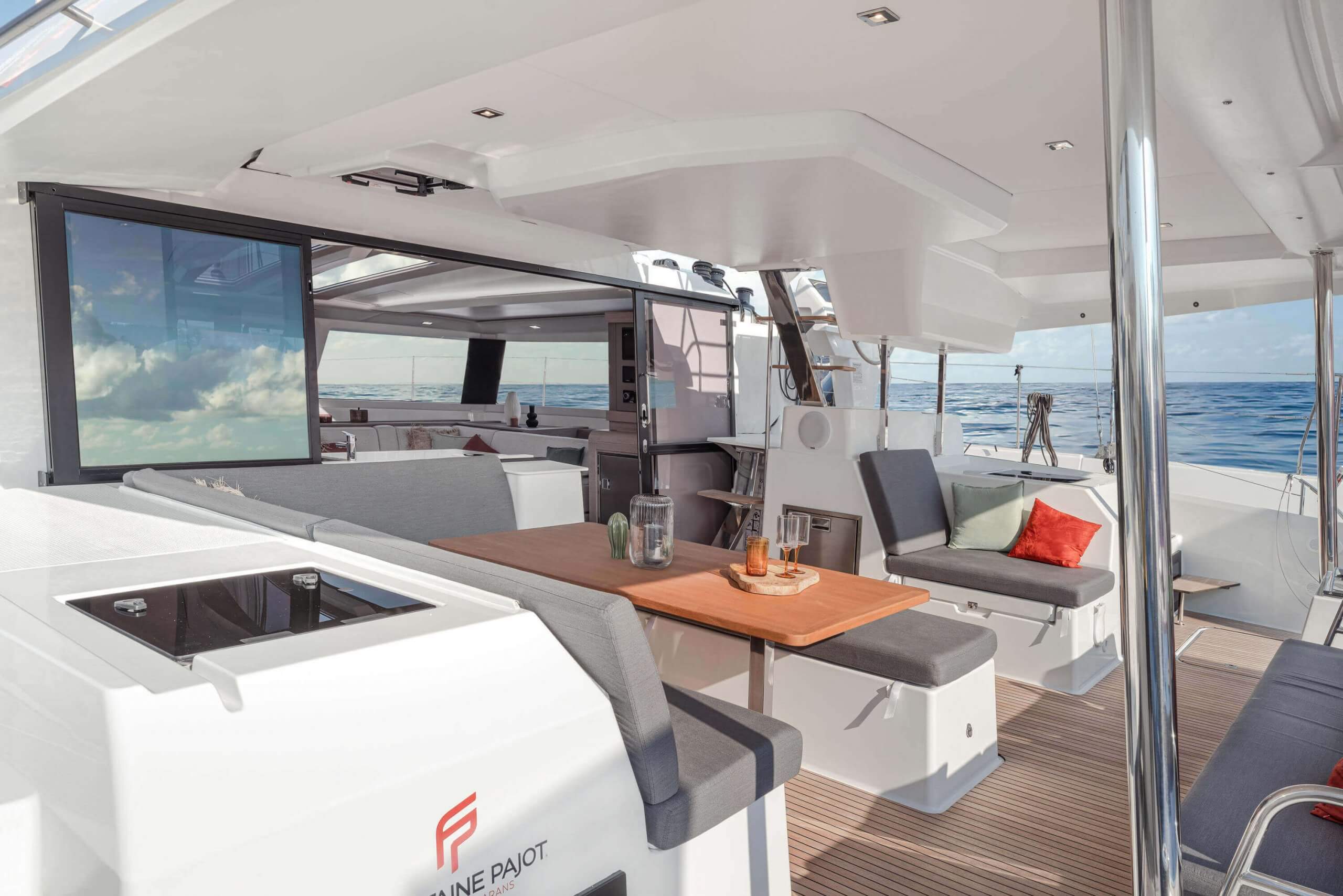 Aussenbereich Cockpit der Coccinella Yacht